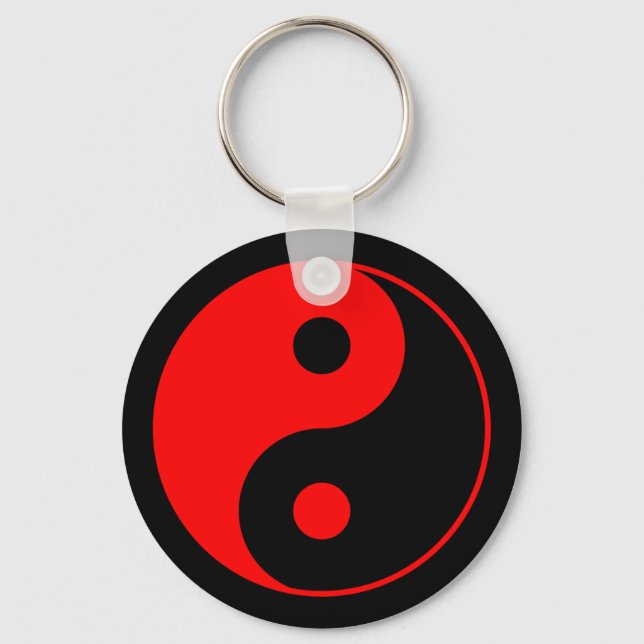 Símbolo Red Yin Yang Chaveiro (Frente)
