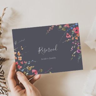 Símbolo Reservado de Casamento Floral Selvagem Clá