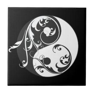 Símbolo Scroling Yin Yang (preto)