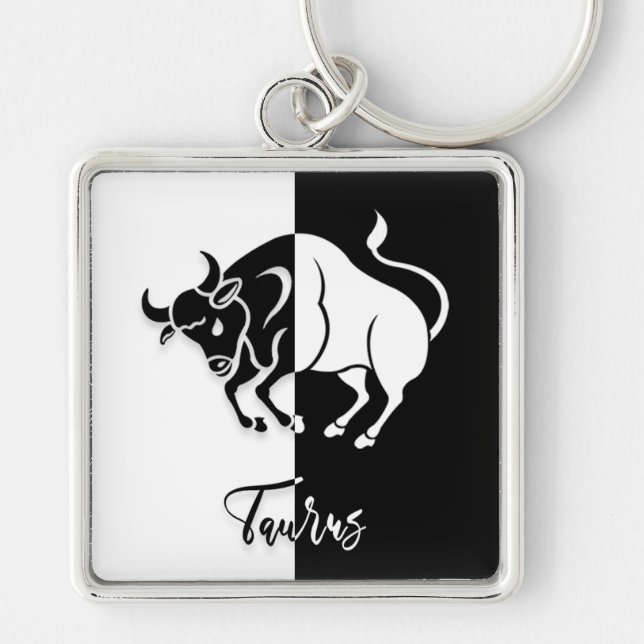 Símbolo taurus, Chaveiro preto e branco (Frente)