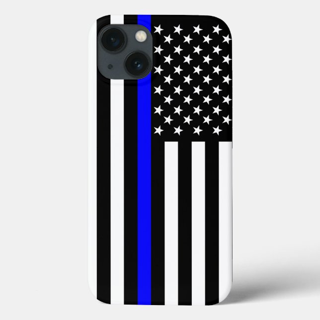 Símbolo Thin Blue Line - Sinalizador americano fin (Verso)