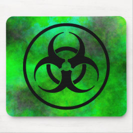 Símbolo verde Mousepad do Biohazard da névoa