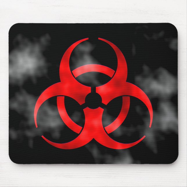 Símbolo vermelho de fumo Mousepad do Biohazard (Frente)