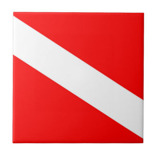 símbolo vermelho de mergulho diagonal dos mergulh