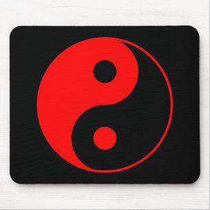 Símbolo vermelho Mousepad de Yin Yang