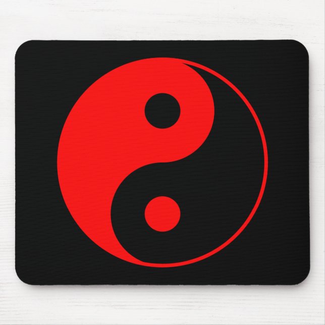 Símbolo vermelho Mousepad de Yin Yang (Frente)