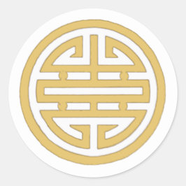 Símbolo vietnamita do adesivo redondo clássico do