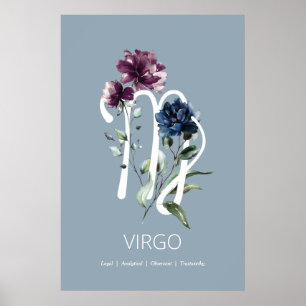 Símbolo Virgo Zodiac Star Poster