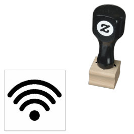 Símbolo WiFi minimalista Carimbo de borracha para