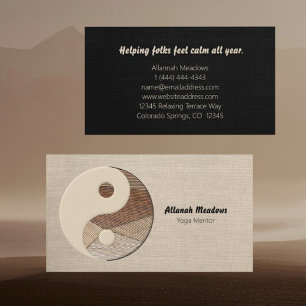 Símbolo Yin-Yang - Cartão de visita Meditativo de 
