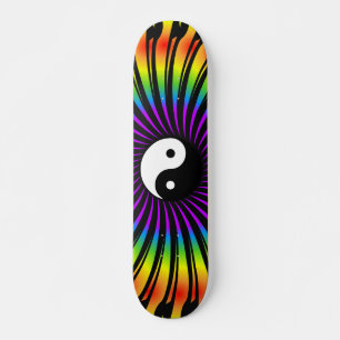 Símbolo Yin Yang e Design espiral: skate