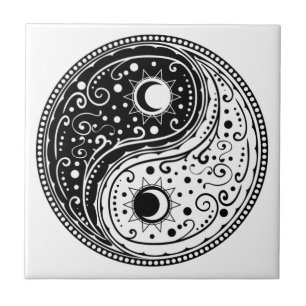 Símbolo yin yang paisley design