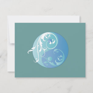 Símbolo Yin Yang Rolante (azul)