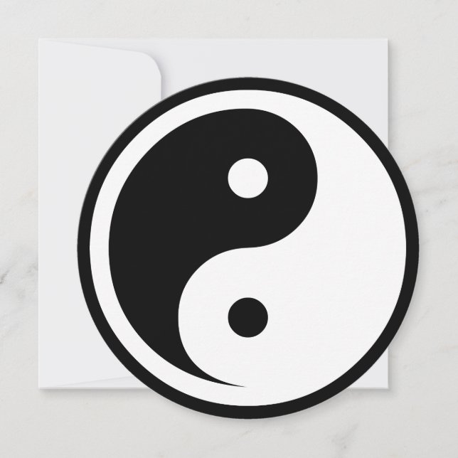 Símbolo Yin Yang - tatuagem sólida design 2 (Frente)
