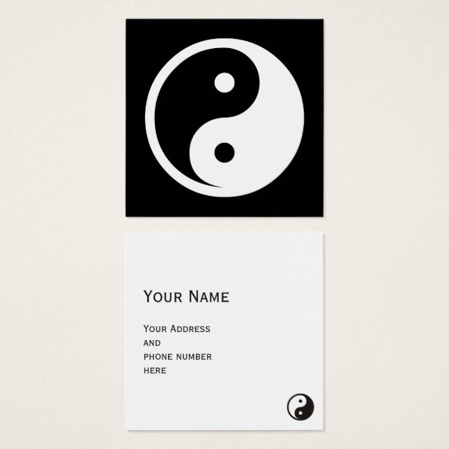 Símbolo Yin Yang - tatuagem sólida design 2 (Frente & Verso)