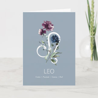 Símbolo Zodiac Estrela Floral Moderno Cartão de An