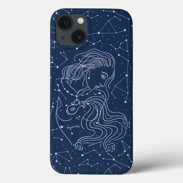 Símbolo Zodiac Garota Aquarius (Verso)