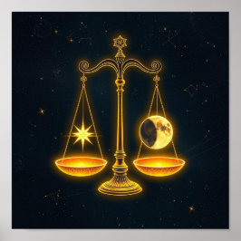Símbolo Zodiac Poster Libra