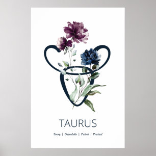 Símbolo Zodiac Star Taurus Poster