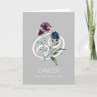 Símbolo Zodíaco cancer Cartão de Aniversário