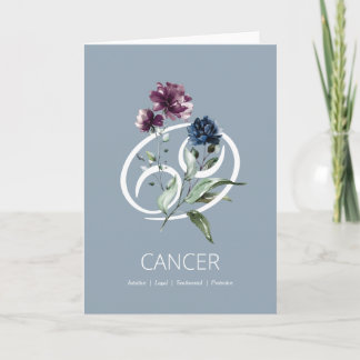 Símbolo Zodíaco cancer Cartão de Aniversário