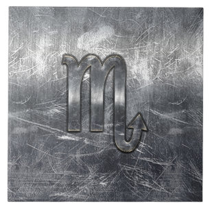 Símbolo Zodíaco Silver Scorpio Estilo Metálico Afa