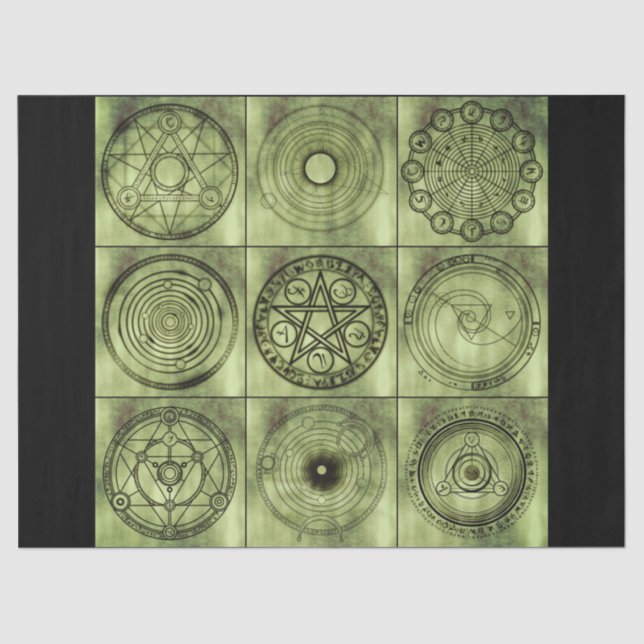 símbolos alquimicos papel tecidular (Frente )