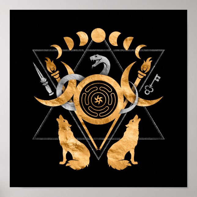 Símbolos de Hecate Poster (Frente)