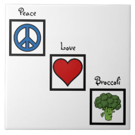 Símbolos de Paz Amor e Brócolis
