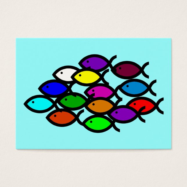 Símbolos de Peixes Cristãos - Escola Arco-Íris - (Frente)