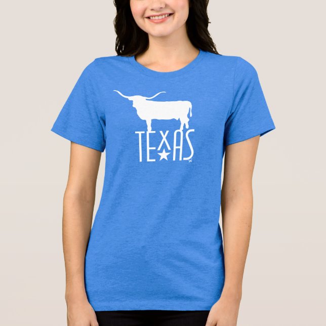 Símbolos do Texas, Longhorn, azul (Frente)