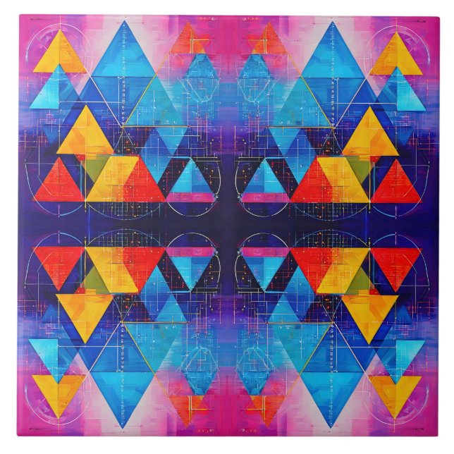 Símbolos Geométricos Abstrato nº 10 Design 2 (Frente)