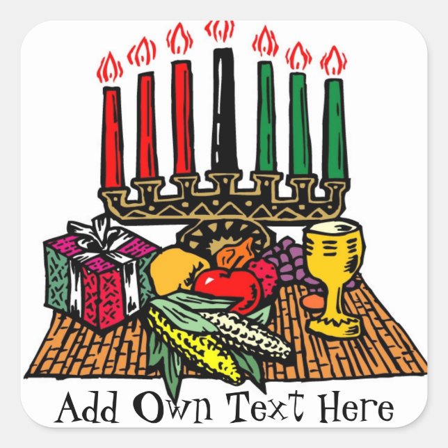 Símbolos Kwanzaa Adesivos Favorecem presentes pers (Frente)