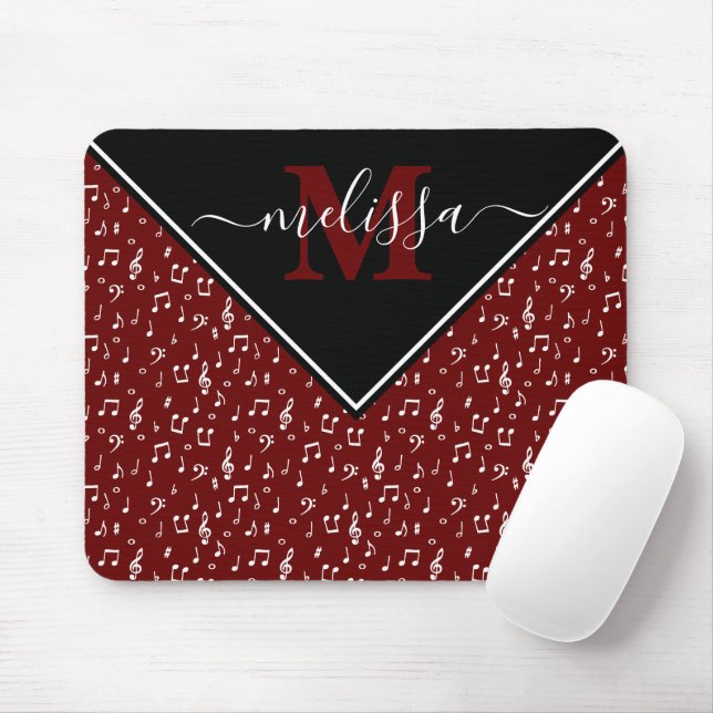 Símbolos musicais personalizados mouse pad (Com mouse)