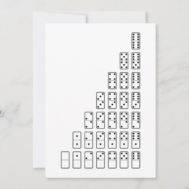 Símbolos originais design preto e branco Domino (Frente)