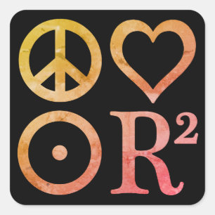 Símbolos PLUR Adesivos quadrados