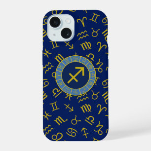 Símbolos Zodiac+Astrologia Sagittarius Ptn Gld+Blu