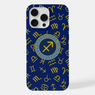 Símbolos Zodiac+Astrologia Sagittarius Ptn Gld+Blu