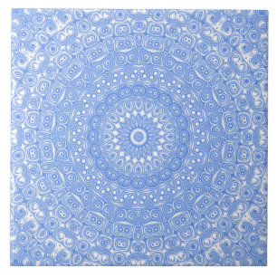 Simetria de Mandala Azul Centáurea