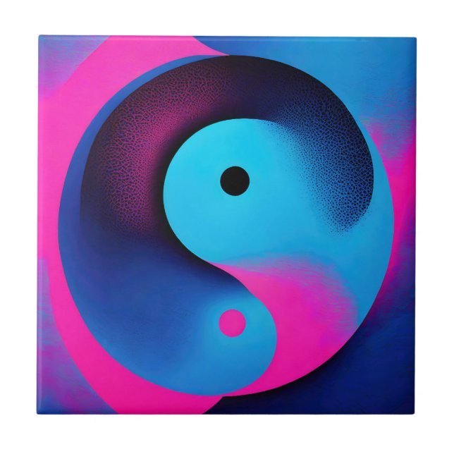 Simetria Espiritual Yin Yang Abstrato Art Colorida (Frente)