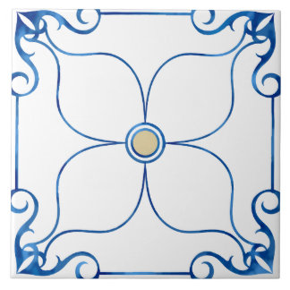 Simetria Floral Mediterrânica (Azulejo de Cerâmica