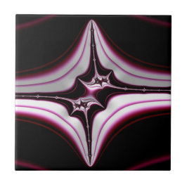 Simetria Fractal Espinhosa Preta Abstrata