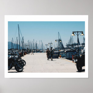 Simon's Town Harbor Pier Yachts Poster
