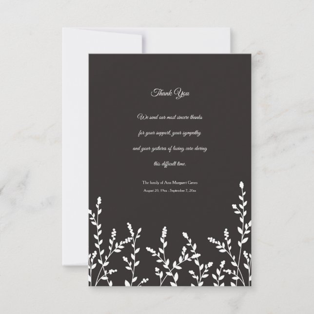 Simpatia Botânica Cartões de agradecimentos (Frente)