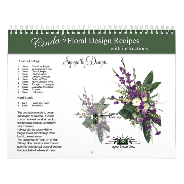 Simpatia Calendário de Receitas Florais de Design  (Capa)