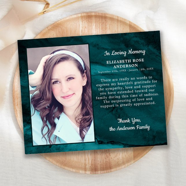 Simpatia do Cartões de agradecimentos Funeral Foto (Criador carregado)