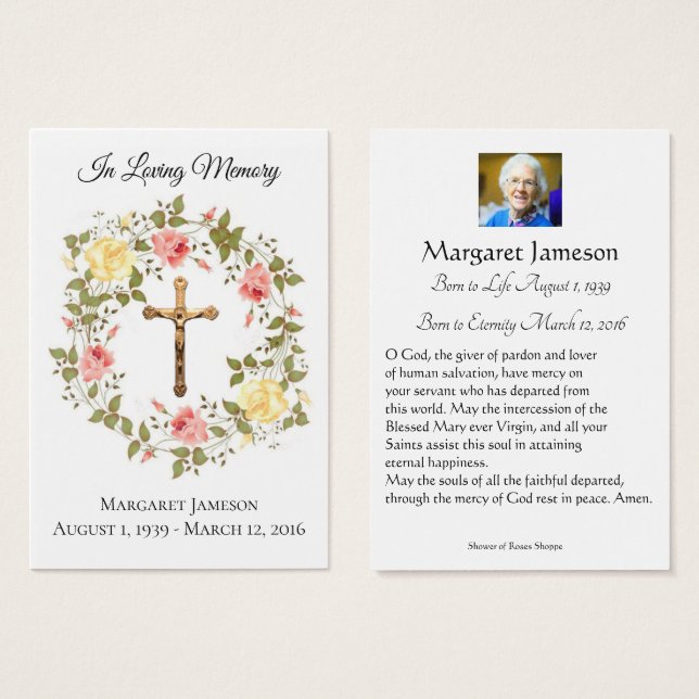 Simpatia Floral Católica Condolência Santa (Frente & Verso)