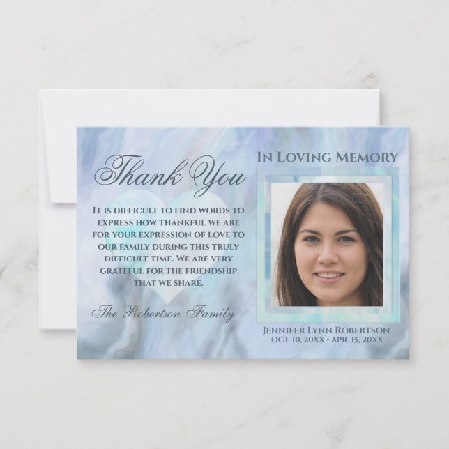 Simpatia Foto Funeral OBRIGADO com Coração (Frente)