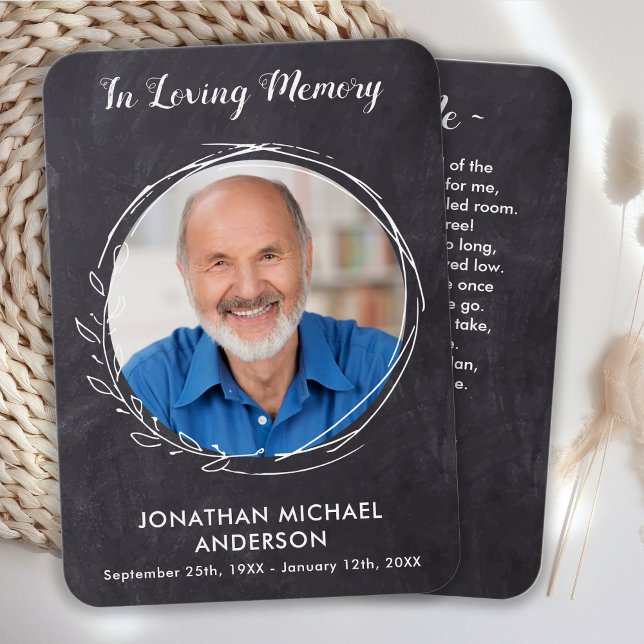 Simpatia Funeral Cartão de Oração Memorial com Fot (Criador carregado)