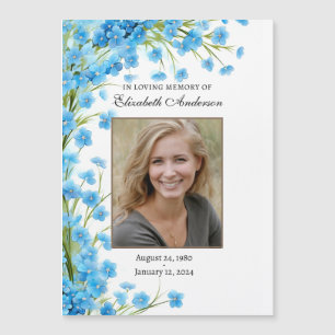 Simpatia Funeral Memorial Floral Azul